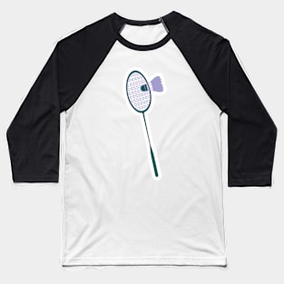 Badminton with Racket Sticker vector illustration. Sport object icon design concept. Sports badminton game elements sticker design logo. Baseball T-Shirt